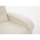 Πολυθρόνα Ανακλινόμενη ArteLibre CELAENO Εκρού PU 80x96x97cm