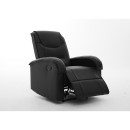 Πολυθρόνα Ανακλινόμενη ArteLibre CELAENO Μαύρο PU 80x96x97cm