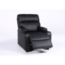 Πολυθρόνα Ανακλινόμενη ArteLibre RANA Μαύρο PU 80x95x103cm