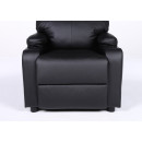 Πολυθρόνα Ανακλινόμενη ArteLibre RANA Μαύρο PU 80x95x103cm