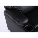 Πολυθρόνα Ανακλινόμενη ArteLibre RANA Μαύρο PU 80x95x103cm