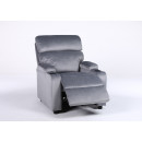 Πολυθρόνα Ανακλινόμενη ArteLibre RANA Γκρι Βελούδο 80x95x103cm
