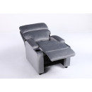Πολυθρόνα Ανακλινόμενη ArteLibre RANA Γκρι Βελούδο 80x95x103cm