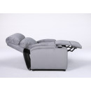Πολυθρόνα Ανακλινόμενη ArteLibre RANA Γκρι Βελούδο 80x95x103cm