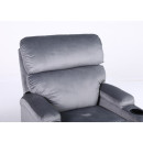 Πολυθρόνα Ανακλινόμενη ArteLibre RANA Γκρι Βελούδο 80x95x103cm