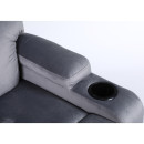 Πολυθρόνα Ανακλινόμενη ArteLibre RANA Γκρι Βελούδο 80x95x103cm