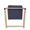 Πολυθρόνα ArteLibre NORDVIK Γκρι/Φυσικό Ύφασμα/Ξύλο 60x71x105cm