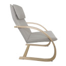 Πολυθρόνα ArteLibre VESNA Μπεζ/Φυσικό Ύφασμα/Ξύλο 67x78x92cm