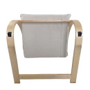 Πολυθρόνα ArteLibre VESNA Μπεζ/Φυσικό Ύφασμα/Ξύλο 67x78x92cm