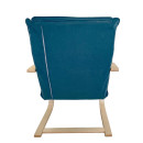 Πολυθρόνα ArteLibre VESNA Μπλε/Φυσικό Ύφασμα/Ξύλο 67x78x92cm