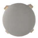 Σκαμπό ArteLibre MILOA Mπεζ/Φυσικό Ύφασμα/Ξύλο 42x42x45cm