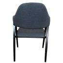 Καρέκλα Τραπεζαρίας ArteLibre SOLANA Γκρι/Μαύρο Ύφασμα/Μέταλλο 51x51x81cm