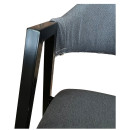 Καρέκλα Τραπεζαρίας ArteLibre SOLANA Γκρι/Μαύρο Ύφασμα/Μέταλλο 51x51x81cm