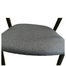 Καρέκλα Τραπεζαρίας ArteLibre SOLANA Γκρι/Μαύρο Ύφασμα/Μέταλλο 51x51x81cm