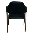 Καρέκλα Τραπεζαρίας ArteLibre SOLANA Μαύρο/Καρυδί PU/Μέταλλο 51x51x81cm