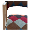 Καρέκλα Τραπεζαρίας ArteLibre SOLANA Patchwork Ύφασμα/Μέταλλο 51x51x81cm