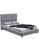 Κρεβάτι Ημίδιπλο ArteLibre TAMAHAWK Γκρι Ύφασμα 212x136x106cm (Στρώμα 120x200cm)