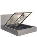 Κρεβάτι Υπέρδιπλο ArteLibre WICHITA Γκρι Ύφασμα 214.5x170x110.5cm (Στρώμα 160x200cm)