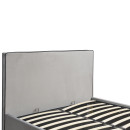 Κρεβάτι Υπέρδιπλο ArteLibre WICHITA Γκρι Ύφασμα 214.5x170x110.5cm (Στρώμα 160x200cm)
