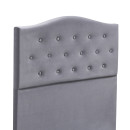 Κρεβάτι Μονό ArteLibre JUNIPER Γκρι Ύφασμα 209x101x125cm (Στρώμα 90x200cm)