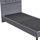 Κρεβάτι Μονό ArteLibre JUNIPER Γκρι Ύφασμα 209x101x125cm (Στρώμα 90x200cm)