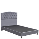 Κρεβάτι Ημίδιπλο ArteLibre JUNIPER Γκρι Ύφασμα 209x132x125cm (Στρώμα 120x200cm)