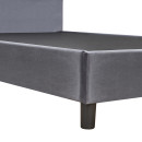 Κρεβάτι Ημίδιπλο ArteLibre JUNIPER Γκρι Ύφασμα 209x132x125cm (Στρώμα 120x200cm)