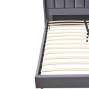 Κρεβάτι Υπέρδιπλο ArteLibre SEDONA Γκρι Ύφασμα 216x176x110cm (Στρώμα 160x200cm)