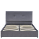 Κρεβάτι Υπέρδιπλο ArteLibre YUMA Γκρι Ύφασμα 214x1170x10cm (Στρώμα 160x200cm)