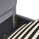 Κρεβάτι Υπέρδιπλο ArteLibre YUMA Γκρι Ύφασμα 214x1170x10cm (Στρώμα 160x200cm)