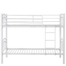 Κουκέτα ArteLibre KETCHUM Λευκό Μέταλλο 201x98x159cm (Στρώματα 90x190cm)