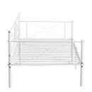 Καναπές Κρεβάτι ArteLibre CIMARRON Λευκό Μέταλλο 197.5x96x75cm (Στρώμα 90x190cm)