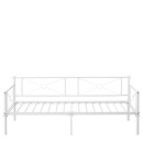 Καναπές Κρεβάτι ArteLibre CIMARRON Λευκό Μέταλλο 197.5x96x75cm (Στρώμα 90x190cm)