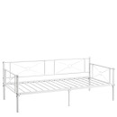 Καναπές Κρεβάτι ArteLibre CIMARRON Λευκό Μέταλλο 197.5x96x75cm (Στρώμα 90x190cm)