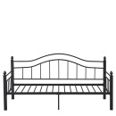 Καναπές Κρεβάτι ArteLibre PECOS Μαύρο Μέταλλο 200x98x99cm (Στρώμα 90x190cm)