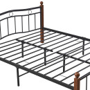 Κρεβάτι Διπλό ArteLibre ARROWHEAD Μαύρο/Καρυδί Μέταλλο 210x158x85cm (Στρώμα 150x200cm)