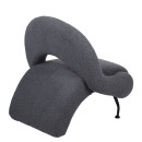 Πολυθρόνα ArteLibre PASIPHAE Γκρι Ύφασμα/Μέταλλο/Ξύλο 80x86x80cm