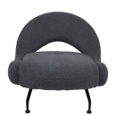 Πολυθρόνα ArteLibre PASIPHAE Γκρι Ύφασμα/Μέταλλο/Ξύλο 80x86x80cm