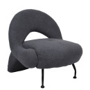 Πολυθρόνα ArteLibre PASIPHAE Γκρι Ύφασμα/Μέταλλο/Ξύλο 80x86x80cm