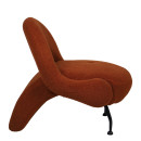 Πολυθρόνα ArteLibre PASIPHAE Πορτοκαλί Ύφασμα/Μέταλλο/Ξύλο 80x86x80cm