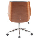 Καρέκλα Γραφείου ArteLibre ZAREK Μαύρο/Καφέ Ξύλο/PU/Αλουμίνιο 61x66.5x88.5-98m