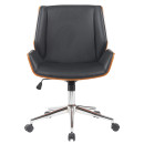 Καρέκλα Γραφείου ArteLibre ZAREK Μαύρο/Καφέ Ξύλο/PU/Αλουμίνιο 61x66.5x88.5-98m