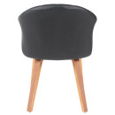 Καρέκλα Τραπεζαρίας ArteLibre CASSIAN Μαύρο/Καφέ Ξύλο/PU 55x58x78cm