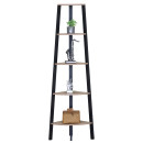 Βιβλιοθήκη ArteLibre PENDRYN Δρυς/Μαύρο Μοριοσανίδα/Μέταλλο 53.4x37.8x160.3cm