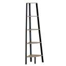 Βιβλιοθήκη ArteLibre PENDRYN Δρυς/Μαύρο Μοριοσανίδα/Μέταλλο 53.4x37.8x160.3cm