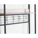 Ραφιέρα Κουζίνας ArteLibre INVERMERE Δρυς/Μαύρο Μοριοσανίδα/Μέταλλο 80x40x170cm