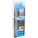 Φανάρι Κήπου Spot LED Θερμό Φως Ηλιακό Ασημί Μέταλλο 8.6x65x16cm GRUNDIG