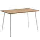 Τραπέζι Τραπεζαρίας ArteLibre MINOS Sonoma/Λευκό Μέταλλο/Μοριοσανίδα 120x70x75cm