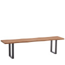 Παγκάκι Τραπεζαρίας ArteLibre AEMON Σκούρο Ακακία/Μαύρο Μέταλλο/MDF 180x40x47cm