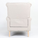 Πολυθρόνα ArteLibre OTTAVIA Μπεζ Ύφασμα 77x80x106cm